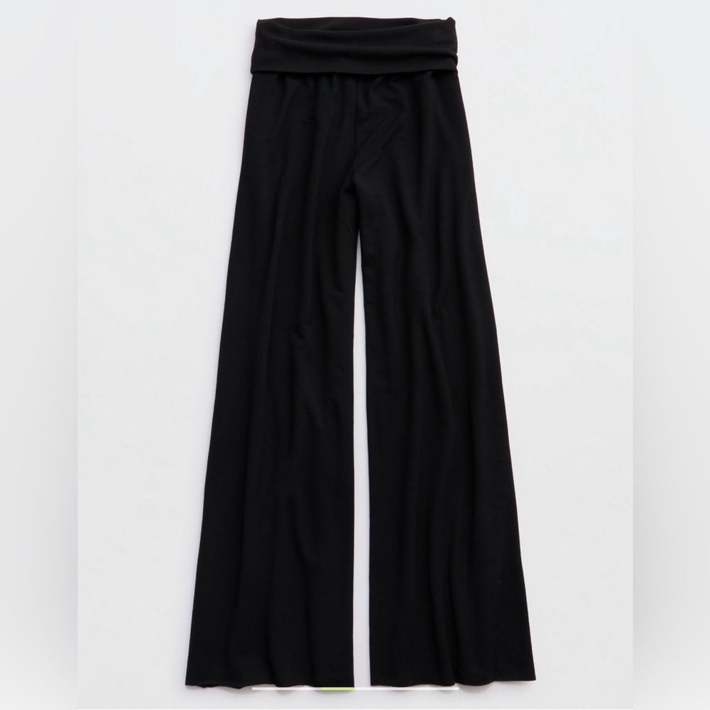 OFFLINE by Aerie OTT Fleece Super Wide Leg Fold-Over Pant